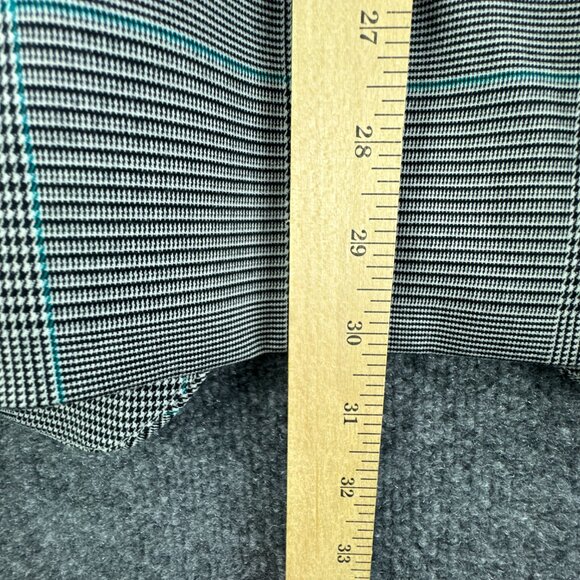 Madison Blazer Womens 2X Black White Glen Plaid Career Academia Open Jacket - Picture 12 of 16